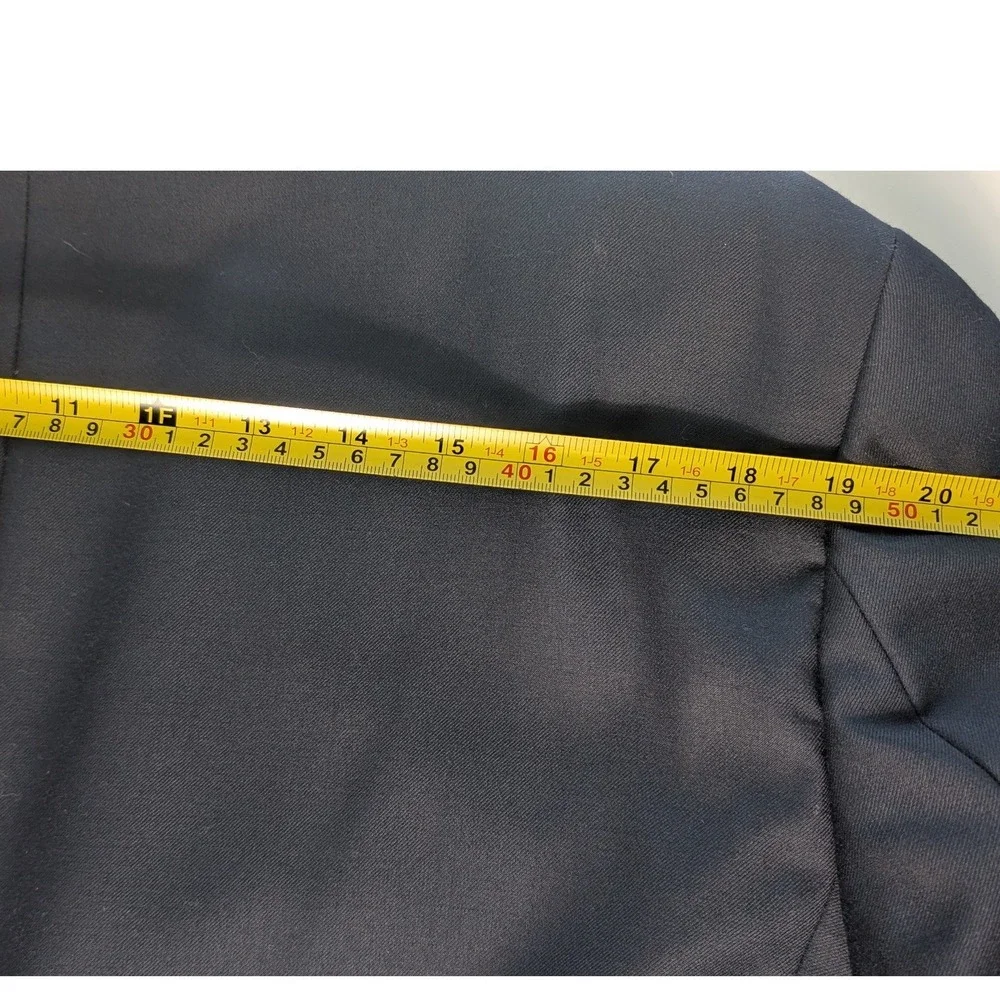 Lauren Ralph Lauren Blazer 43L Navy‎ Blue Gold Crested Buttons Wool Sport Coat